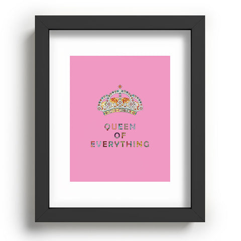 Bianca Green Queen Of Everything Pink Recessed Framing Rectangle