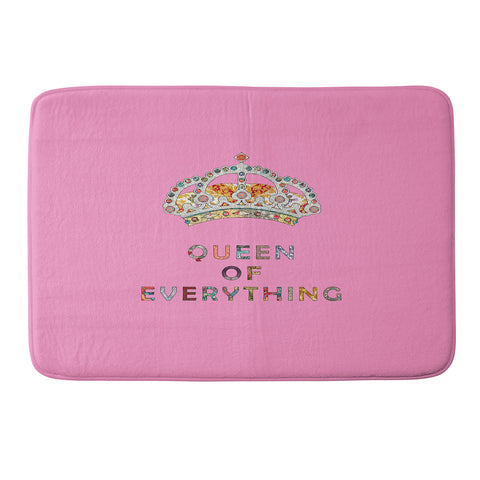 Bianca Green Queen Of Everything Pink Memory Foam Bath Mat