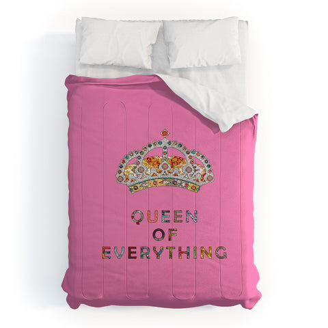Bianca Green Queen Of Everything Pink Comforter