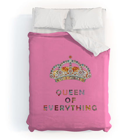 Bianca Green Queen Of Everything Pink Duvet Cover