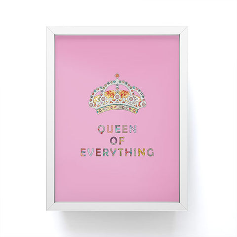 Bianca Green Queen Of Everything Pink Framed Mini Art Print