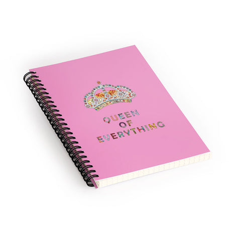 Bianca Green Queen Of Everything Pink Spiral Notebook