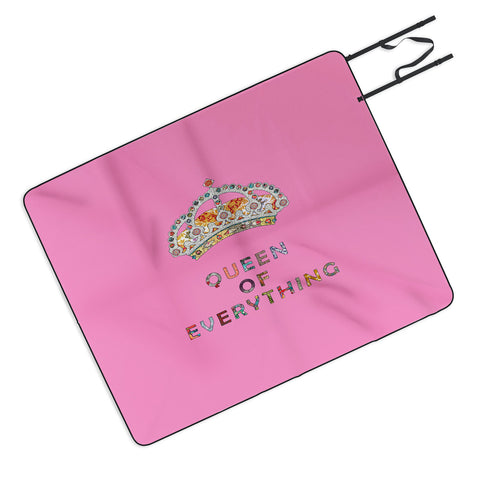 Bianca Green Queen Of Everything Pink Picnic Blanket
