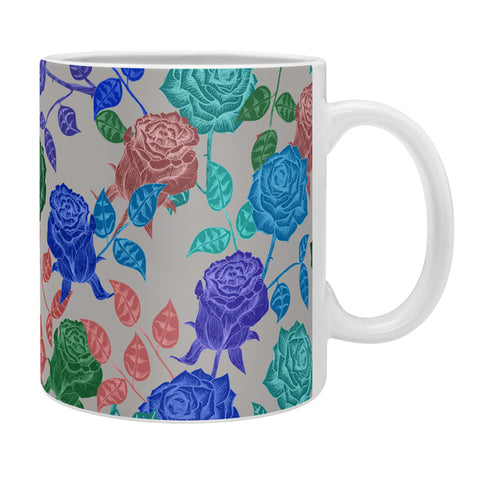 Bianca Green Roses Blue Coffee Mug
