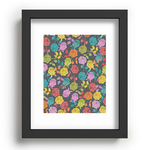 Bianca Green Roses Red Recessed Framing Rectangle