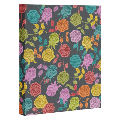 Bianca Green Roses Red Art Canvas