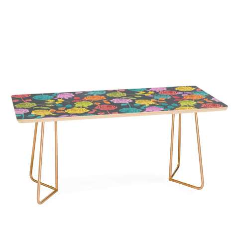 Bianca Green Roses Red Coffee Table