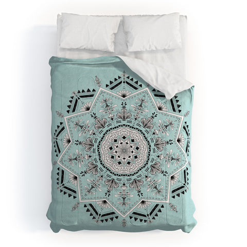 Bianca Green Star Mandala Blue Comforter