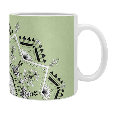 Bianca Green Star Mandala Green Coffee Mug