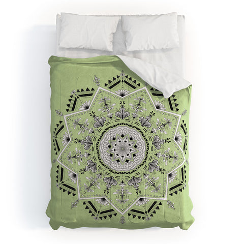 Bianca Green Star Mandala Green Comforter