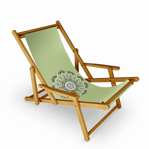 Bianca Green Star Mandala Green Sling Chair