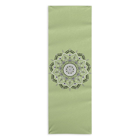 Bianca Green Star Mandala Green Yoga Towel