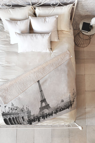 Bianca Green VINTAGE PARIS AROUND 1900 Fleece Throw Blanket