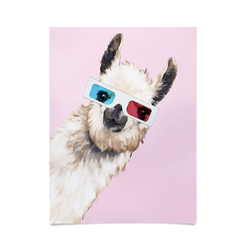 Big Nose Work 3D Glasses Llama Poster