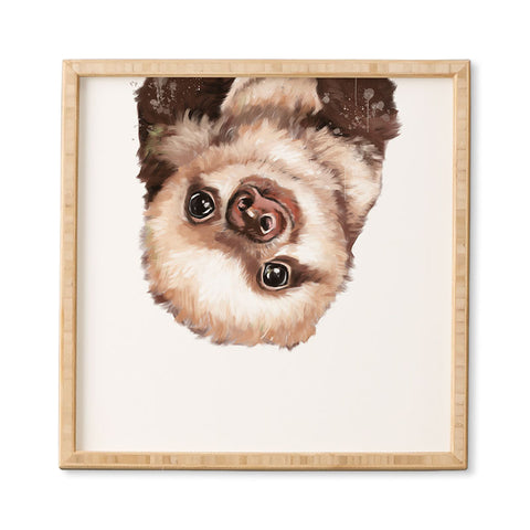 Big Nose Work Baby Sloth Framed Wall Art