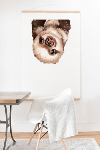 Big Nose Work Baby Sloth Art Print And Hanger
