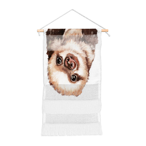 Big Nose Work Baby Sloth Wall Hanging Portrait