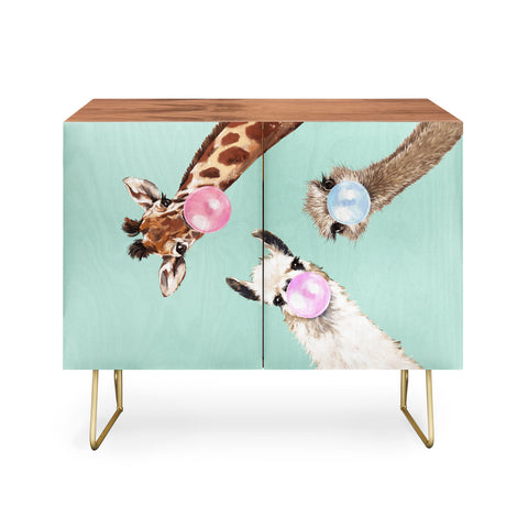 Big Nose Work Bubble Gum Gang in Green Credenza