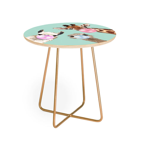 Big Nose Work Bubble Gum Gang in Green Round Side Table