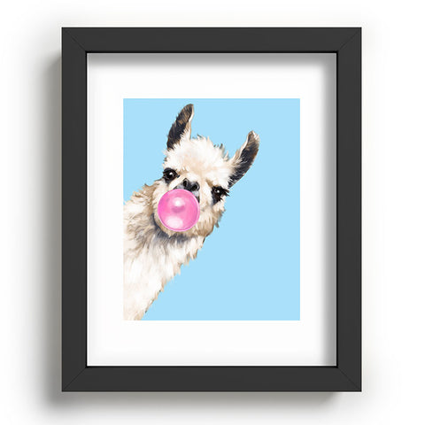 Big Nose Work Bubble Gum Sneaky Llama Blue Recessed Framing Rectangle