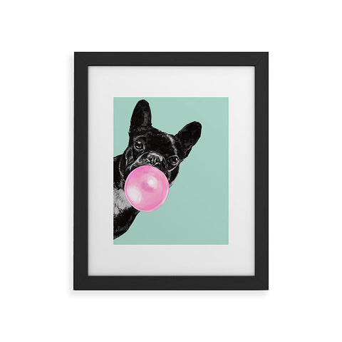 Big Nose Work Bubblegum French Bulldog Framed Art Print