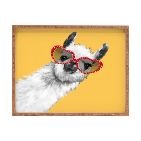 Big Nose Work Fashion Hipster Llama Rectangular Tray