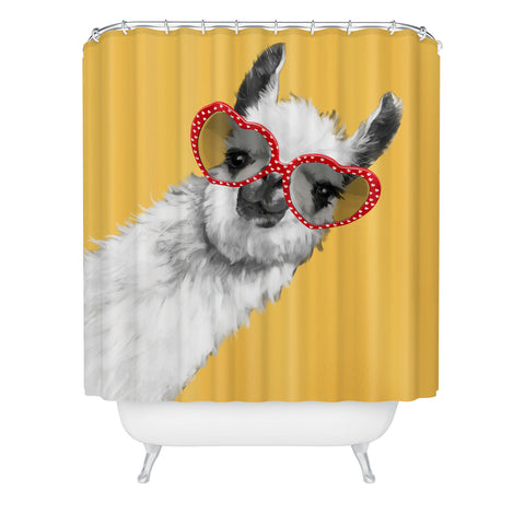 Big Nose Work Fashion Hipster Llama Shower Curtain
