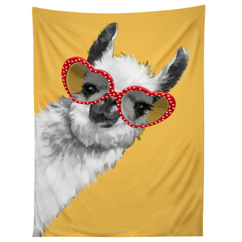 Big Nose Work Fashion Hipster Llama Tapestry