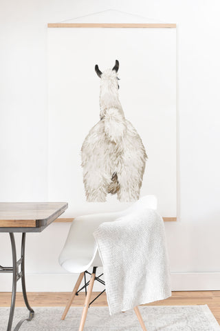 Big Nose Work Llama Butt Art Print And Hanger