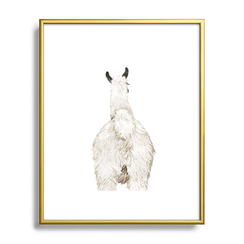 Big Nose Work Llama Butt Metal Framed Art Print