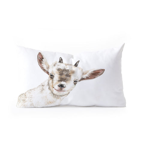 Big Nose Work Oh My Sneaky Goat Oblong Throw Pillow