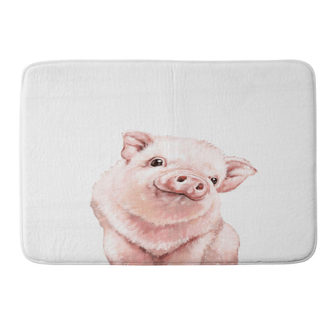 Big Nose Work Pink Baby Pig Memory Foam Bath Mat