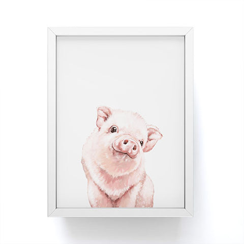 Big Nose Work Pink Baby Pig Framed Mini Art Print
