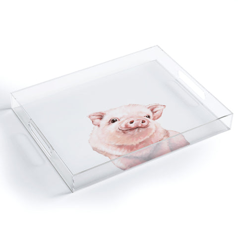 Big Nose Work Pink Baby Pig Acrylic Tray