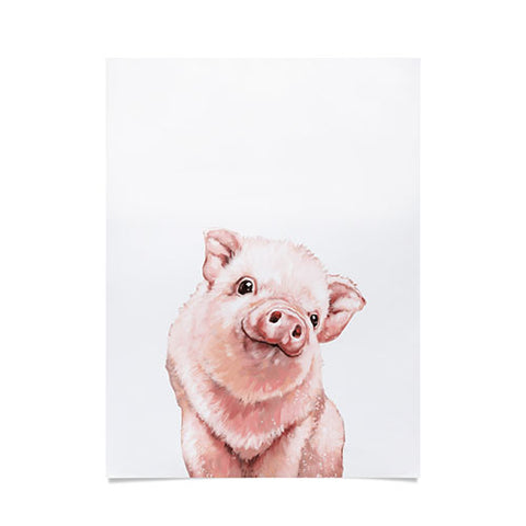 Big Nose Work Pink Baby Pig Poster