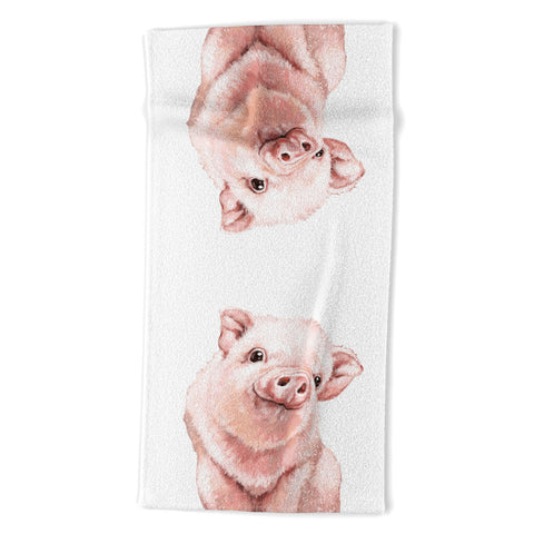 Big Nose Work Pink Baby Pig Beach Towel