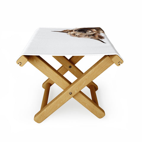 Big Nose Work Sneaky Highland Cow Folding Stool