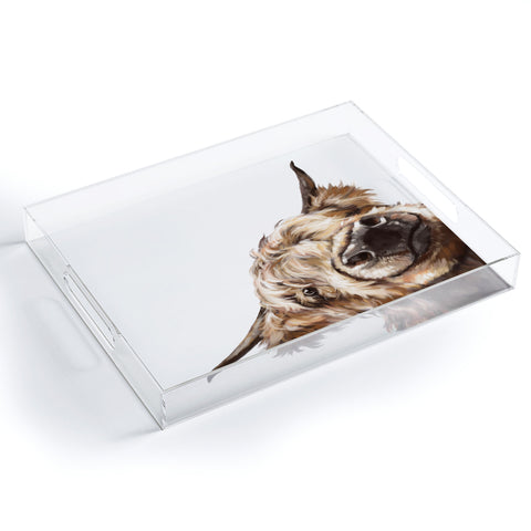 Big Nose Work Sneaky Highland Cow Acrylic Tray