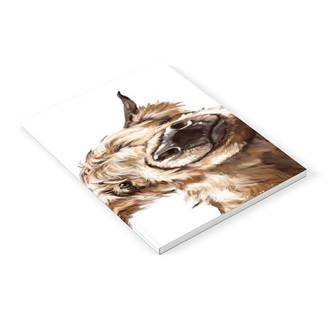 Big Nose Work Sneaky Highland Cow Notebook
