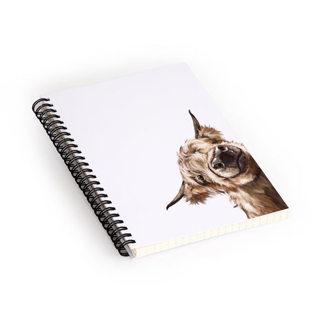 Big Nose Work Sneaky Highland Cow Spiral Notebook