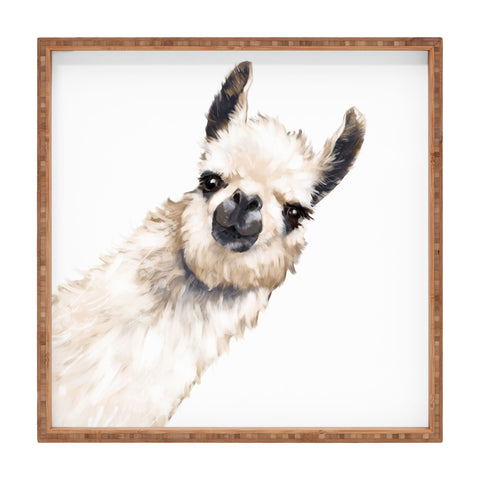 Big Nose Work Sneaky Llama White Square Tray