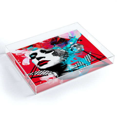 Biljana Kroll Crimson Kiss Acrylic Tray