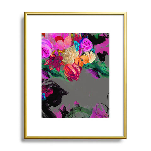Biljana Kroll Floral Storm Metal Framed Art Print