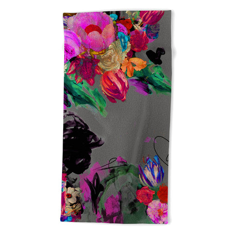 Biljana Kroll Floral Storm Beach Towel