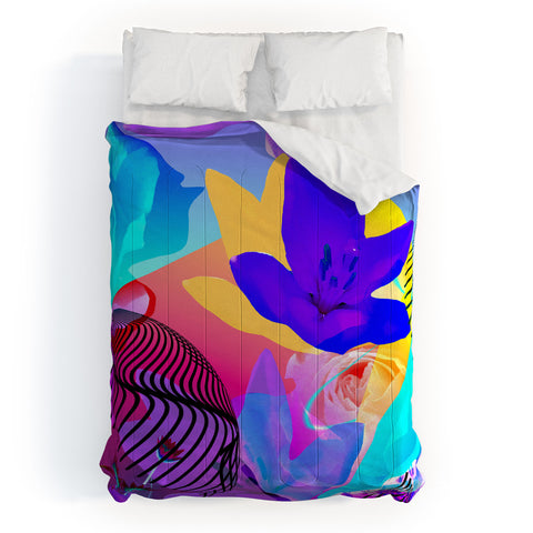 Biljana Kroll Fluorescent Florals Comforter