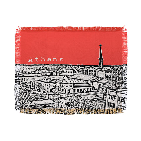 Bird Ave Athens Red Throw Blanket