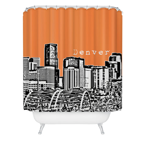 Bird Ave Denver Orange Shower Curtain