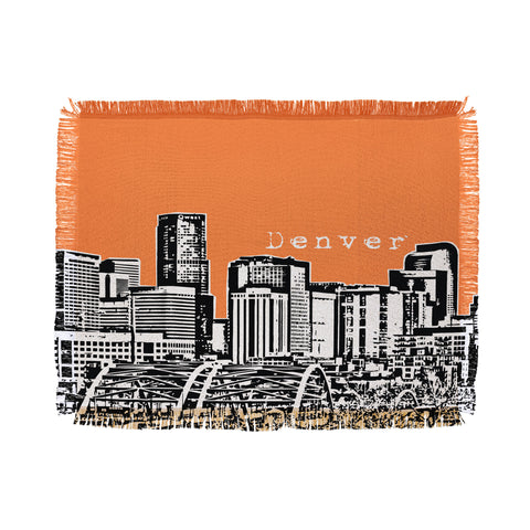 Bird Ave Denver Orange Throw Blanket