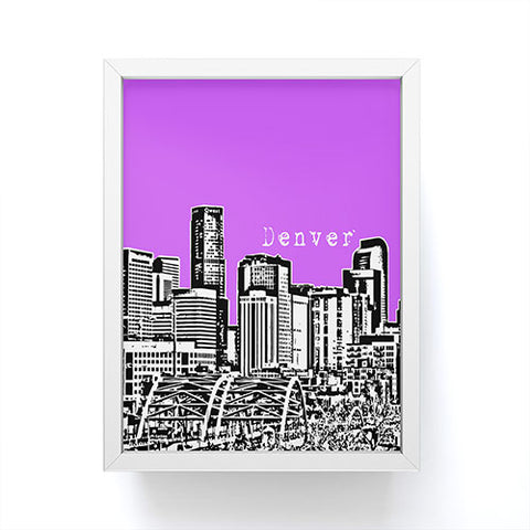 Bird Ave Denver Purple Framed Mini Art Print