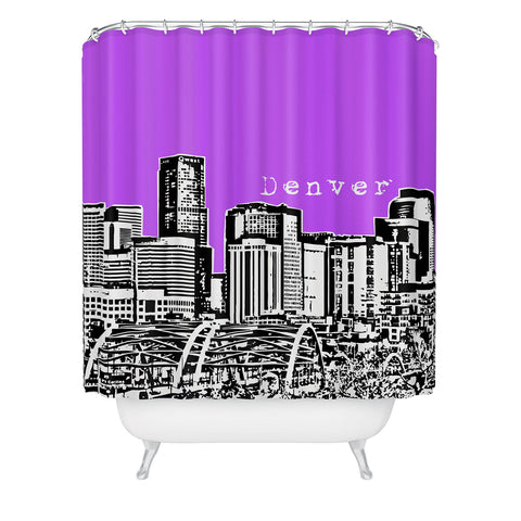 Bird Ave Denver Purple Shower Curtain